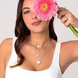Collana Cuore Pavé - Argento