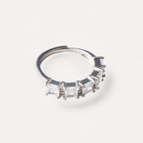 Anello con Pietre Taglio Princess - Argento