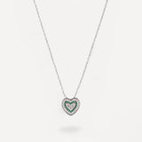 Collana Cuore Pavé - Argento