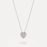 Collana Cuore Piccolo con Zirconi - Argento
