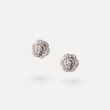 Orecchini Fiore Pavé - Argento