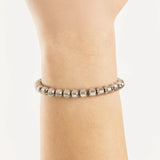 Bracciale a Sfere Intagliate - Argento
