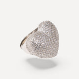 Anello Cuore Pavé - Argento
