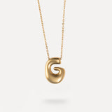 Collana con Lettera G in Stile Bombato