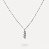 Collana con Pendente a Tre Zirconi