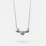 Collana con Tre Ciondoli Cuore Bombati – Oro