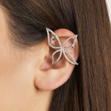 Ear cuff Farfalla con Zirconi e Stelle