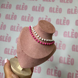 Collana perline - Rosa