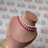 Collana perline - Rosa