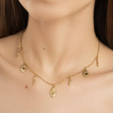 Collana con Cuori Sacri e Corni Portafortuna