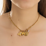 Collana con Ciondoli Angelo, Cuore, Orsetto e Zircone